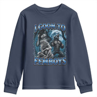 I Goon to Femboys Funny Edging Alpha Wolf Youth Sweatshirt Stupid Brainrot Meme