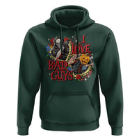 Funny Halloween Hoodie I Love Bad Guys Scary Murderer Horror Skeleton Pumpkin Heart Rose - Wonder Print Shop