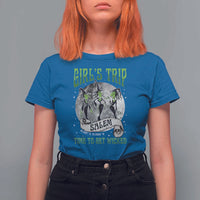 Halloween Witches T Shirt For Women Girl's Trip Salem Time To Get Wicked Moon - Wonder Print Shop