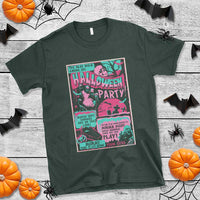 Halloween Party Poster T Shirt Terror Old Time Halloween Horror Movies Characters Skull Mummy Grave - Wonder Print Shop