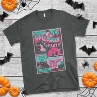 Halloween Party Poster T Shirt Terror Old Time Halloween Horror Movies Characters Skull Mummy Grave - Wonder Print Shop