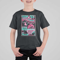 Halloween Party Poster T Shirt For Kid Terror Old Time Halloween Horror Movies Characters Skull Mummy Grave - Wonder Print Shop