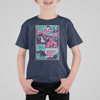 Halloween Party Poster T Shirt For Kid Terror Old Time Halloween Horror Movies Characters Skull Mummy Grave - Wonder Print Shop