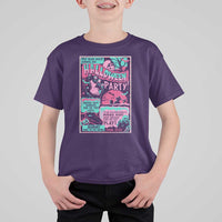 Halloween Party Poster T Shirt For Kid Terror Old Time Halloween Horror Movies Characters Skull Mummy Grave - Wonder Print Shop