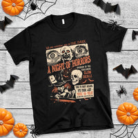 Halloween T Shirt Vintage Horror Movies Poster Skull Witch Grave Zombie - Wonder Print Shop