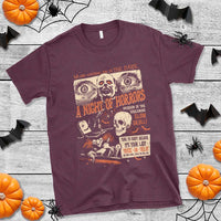 Halloween T Shirt Vintage Horror Movies Poster Skull Witch Grave Zombie - Wonder Print Shop
