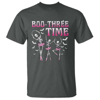 Funny Halloween Ballet T Shirt Boo Three Time Bourree Skeleton Dancer Bat - Wonder Print Shop