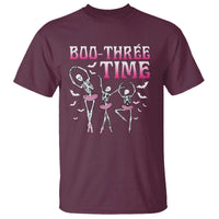 Funny Halloween Ballet T Shirt Boo Three Time Bourree Skeleton Dancer Bat - Wonder Print Shop