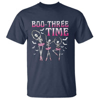 Funny Halloween Ballet T Shirt Boo Three Time Bourree Skeleton Dancer Bat - Wonder Print Shop