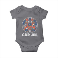 Yule God Jul Baby Onesie Folk Art Scandinavian Reindeers