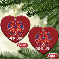 Yule God Jul Christmas Ornament Folk Art Scandinavian Reindeers - Wonder Print Shop