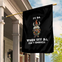 Funny Christmas Viking Gnome Garden Flag Fy Da When Uff Da Isn't Enough Norwegian Santa Hat - Wonder Print Shop