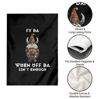 Funny Christmas Viking Gnome Garden Flag Fy Da When Uff Da Isn't Enough Norwegian Santa Hat - Wonder Print Shop