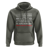 Proud Female Veteran Hoodie I Am Veteran I Love Freedom My Oath Never Ends American Flag