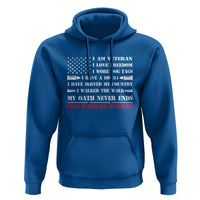 Proud Female Veteran Hoodie I Am Veteran I Love Freedom My Oath Never Ends American Flag