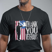 Thank You Veterans T Shirt Veterans Day Proud Military American Flag - Wonder Print Shop