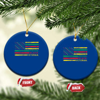 Proud Black Veteran Ceramic Ornament Veterans Day Proud Military American Flag