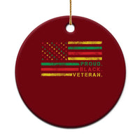 Proud Black Veteran Ceramic Ornament Veterans Day Proud Military American Flag