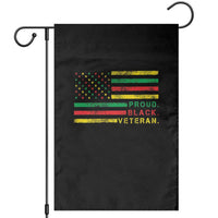 Proud Black Veteran Garden Flag Veterans Day Proud Military American Flag