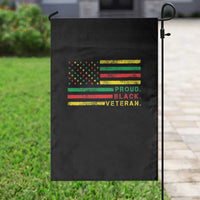 Proud Black Veteran Garden Flag Veterans Day Proud Military American Flag