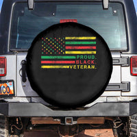 Proud Black Veteran Spare Tire Cover Veterans Day Proud Military American Flag
