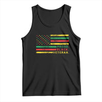 Proud Black Veteran Tank Top Veterans Day Proud Military American Flag