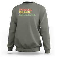 Proud Black Veteran Sweatshirt Veterans Day Proud Military Camouflage - Wonder Print Shop