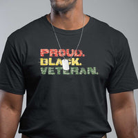 Proud Black Veteran T Shirt Veterans Day Proud Military Camouflage - Wonder Print Shop