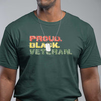 Proud Black Veteran T Shirt Veterans Day Proud Military Camouflage - Wonder Print Shop