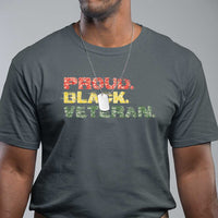 Proud Black Veteran T Shirt Veterans Day Proud Military Camouflage - Wonder Print Shop
