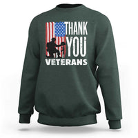 Thank You Veterans Sweatshirt American Flag Veterans Day - Wonder Print Shop