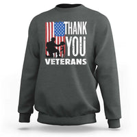 Thank You Veterans Sweatshirt American Flag Veterans Day - Wonder Print Shop