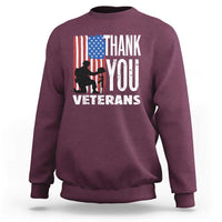 Thank You Veterans Sweatshirt American Flag Veterans Day - Wonder Print Shop