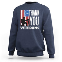 Thank You Veterans Sweatshirt American Flag Veterans Day - Wonder Print Shop