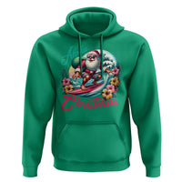 Xmas In Hawaii Hoodie Aloha Christmas Santa Surfing Hibiscus Flower