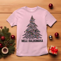 Christmas In Hawaii T Shirt Mele Kalikimaka Christmas Tree Kakau Tattoo - Wonder Print Shop
