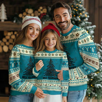 Xmas In Hawaii Ugly Christmas Sweater Mele Kalikimaka Christmas Tree Kakau Tattoo - Wonder Print Shop