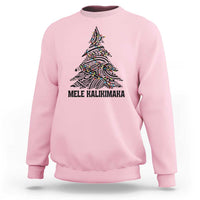 Christmas In Hawaii Sweatshirt Mele Kalikimaka Christmas Tree Kakau Tattoo - Wonder Print Shop