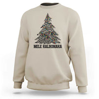 Christmas In Hawaii Sweatshirt Mele Kalikimaka Christmas Tree Kakau Tattoo - Wonder Print Shop