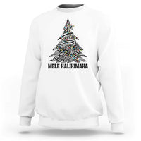 Christmas In Hawaii Sweatshirt Mele Kalikimaka Christmas Tree Kakau Tattoo - Wonder Print Shop