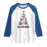 Christmas In Hawaii Raglan Shirt Mele Kalikimaka Kakau Tattoo Turtle Christmas Tree
