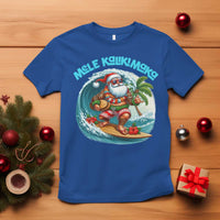 Christmas In Hawaii T Shirt Mele Kalikimaka Santa Surfing Hibiscus - Wonder Print Shop