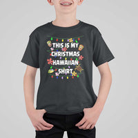 Christmas In Hawaii T Shirt For Kid This Is My Christmas Hawaiian Shirt Tikis Hibiscus Flower - Wonder Print Shop