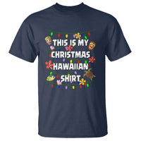 Christmas In Hawaii T Shirt This Is My Christmas Hawaiian Shirt Tikis Hibiscus Flower - Wonder Print Shop
