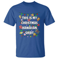 Christmas In Hawaii T Shirt This Is My Christmas Hawaiian Shirt Tikis Hibiscus Flower - Wonder Print Shop