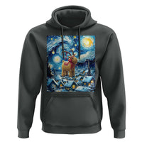 Yule Goat Hoodie Yule Starry Night Winter Solstice Christmas Vincent Van Gogh