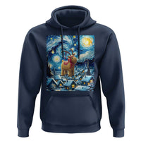 Yule Goat Hoodie Yule Starry Night Winter Solstice Christmas Vincent Van Gogh