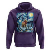 Yule Goat Hoodie Yule Starry Night Winter Solstice Christmas Vincent Van Gogh