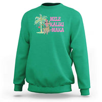 Christmas In Hawaii Sweatshirt Mele Kalikimaka Hula Girls Palm Tree - Wonder Print Shop