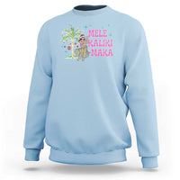 Christmas In Hawaii Sweatshirt Mele Kalikimaka Hula Girls Palm Tree - Wonder Print Shop